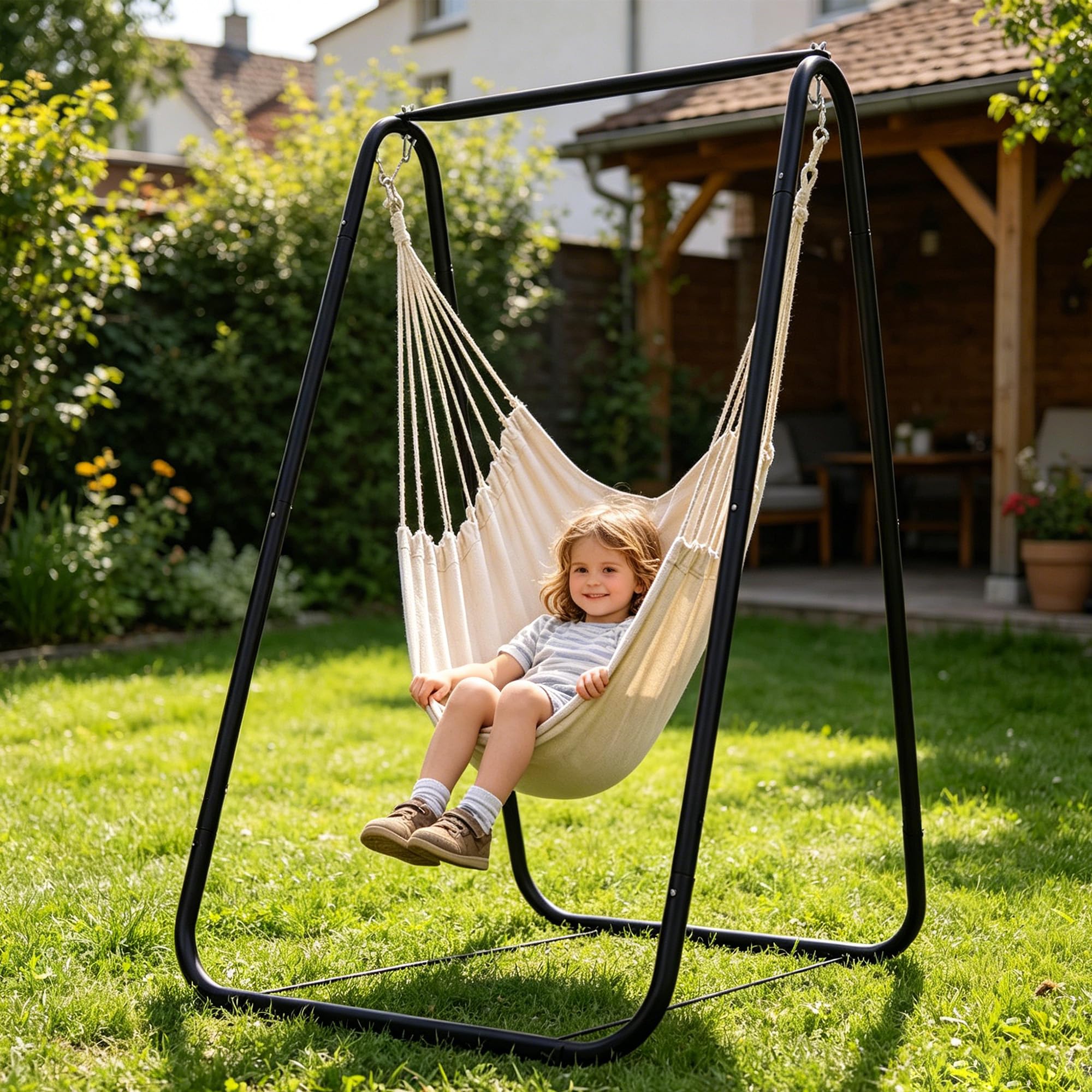 Support Sur Pied En Acier A-Shape, Support De Chaise Suspendu Exterieur