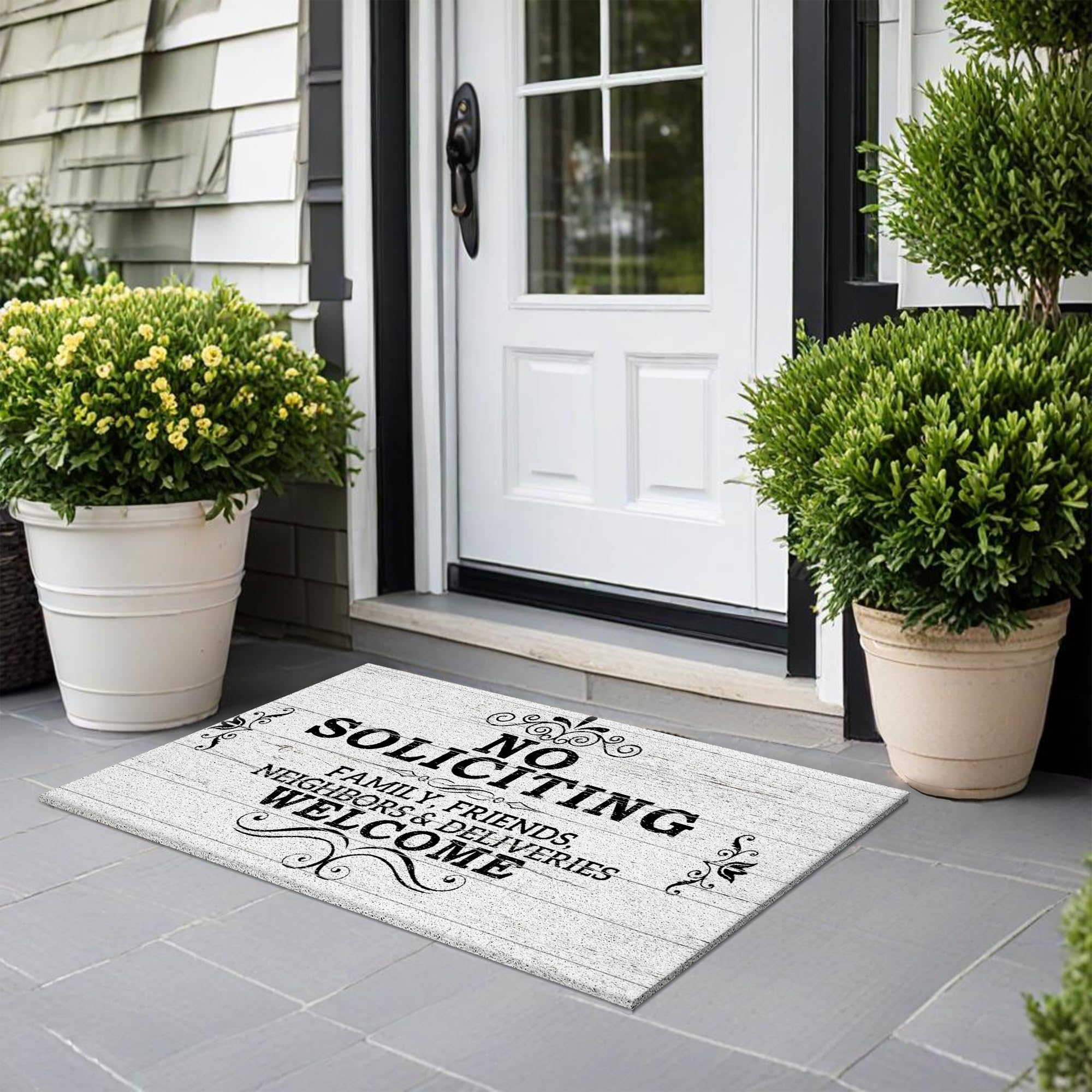Supwhd Paillasson pour entrée extérieure, paillasson extérieur, tapis de bienvenue, porte 382