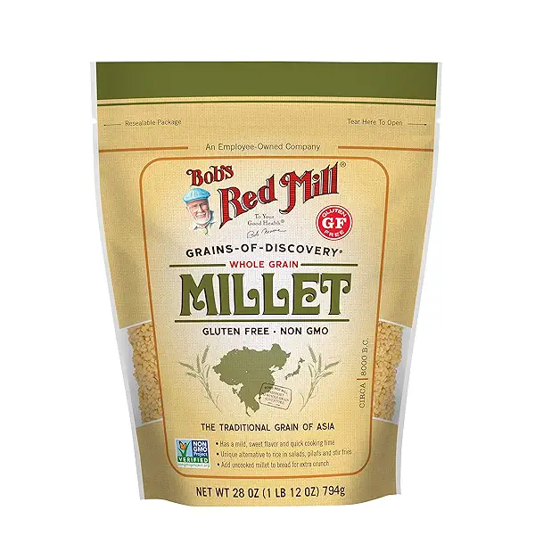Bob's Red Mill Whole Grain Millet, 28oz (Pack of 4) - Gluten Free, Whole Grain, Vegan, Kosher 4