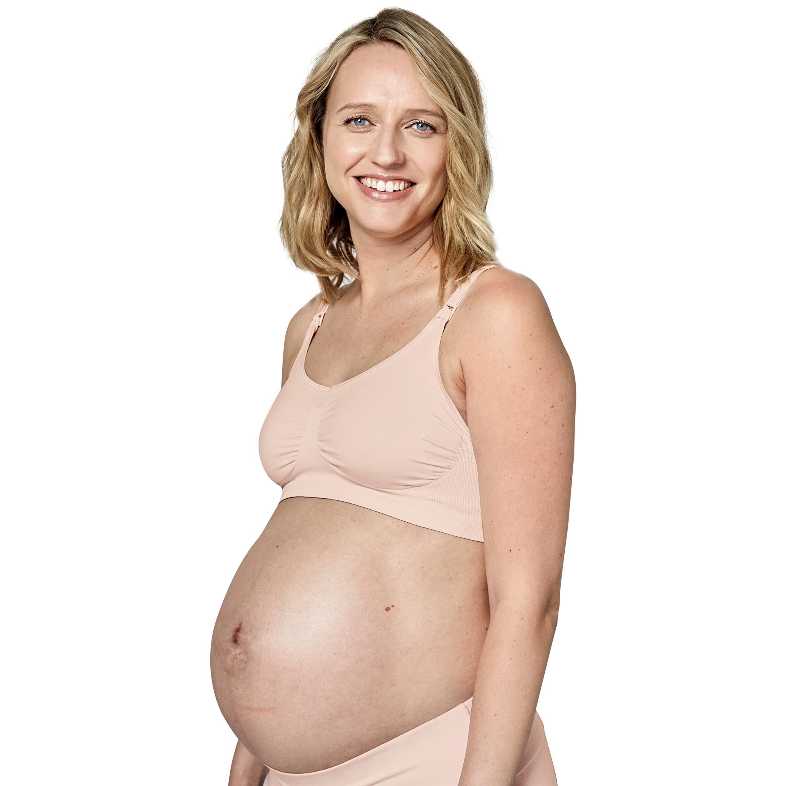 Medela Keep Cool BH | Nahtloser Umstands- und Still-BH mit 2 Atemzonen und weichem Stoff f r bequemen Halt, Chai, Large