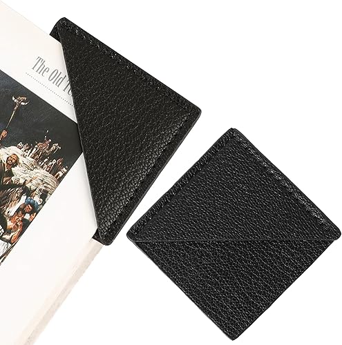 Miniatura 4 de URIZZD Marcadores de esquina de cuero para hombres, mujeres, adolescentes, niños y niñas, marcadores de libros hechos a mano para amantes de los