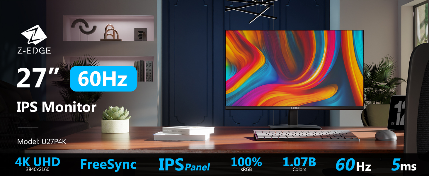 Z-EDGE 27インチ 4K UHD IPSモニター U27P4K Amazon.com: Z-Edge U27P4K 27-inch 4K Monitor IPS Ultra HD