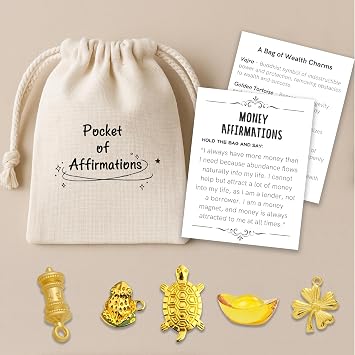 Good Luck Money Affirmation Card Gift, FengShui Gift of Wealth, Success, Positivity & Abundance for Friends, Coworkers or Self, Ideal for Encouragement, Graduation, New Job, Birthday, Christmas, Anniversary & Special Occasions