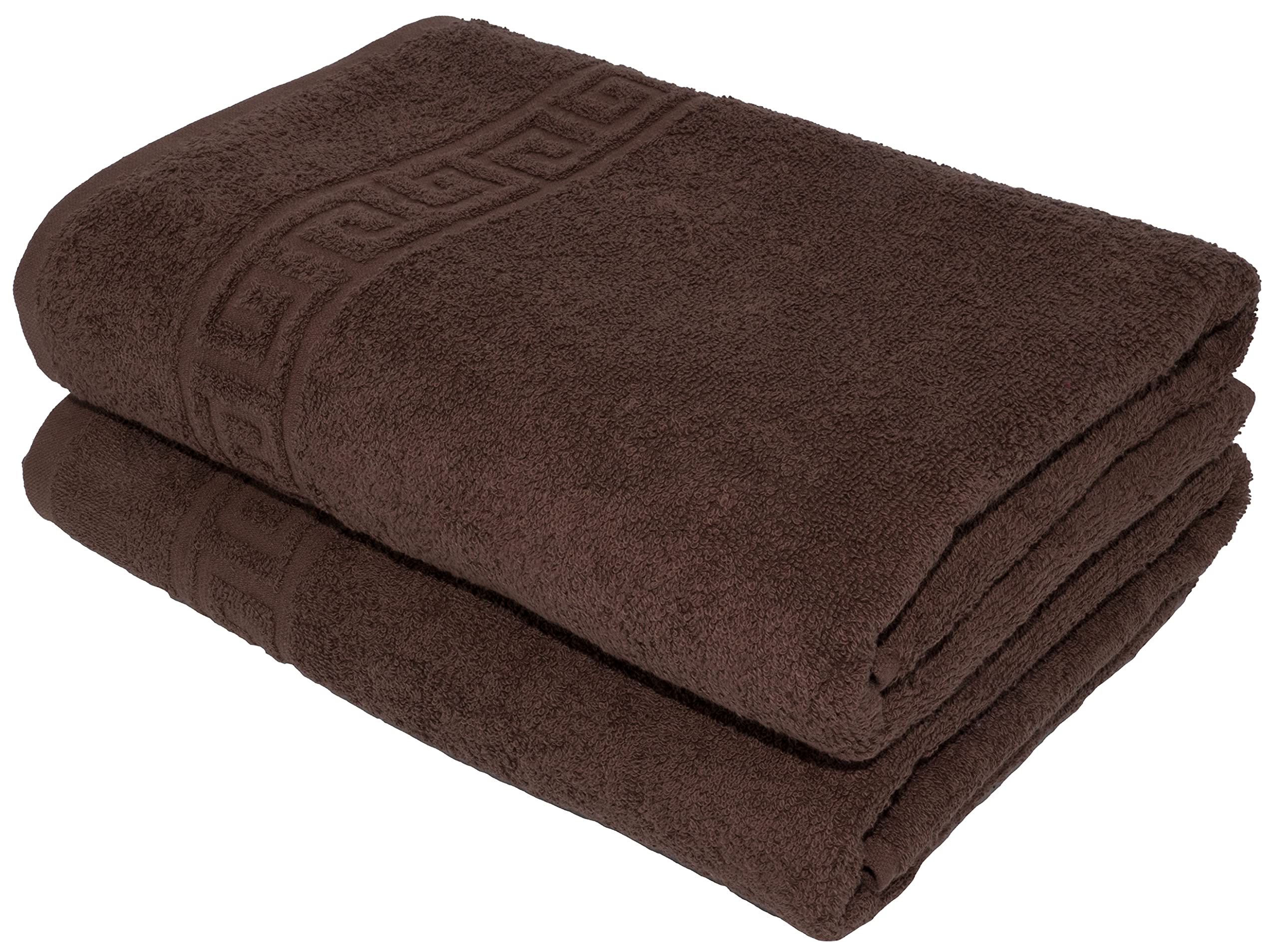 LIGHT TURQUOISE 2 X BATH TOWELS SET, 70X140 LARGE SIZE 100% NATURAL COTTON 500 GSM THICK ABSORBENT TOWEL, HOTEL QUALITY RINGSPUN — view 82