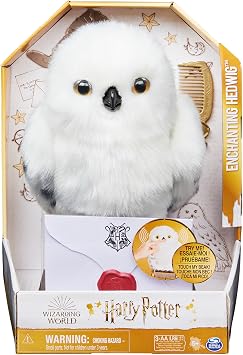 عالم السحرة هاري بوتر ، البومة التفاعلية الساحرة Hedwig مع أكثر من 15 صوتًا وحركات ومغلف هوجورتس ، ألعاب الأطفال للأعمار 5 وما فوق ، متعدد الألوان