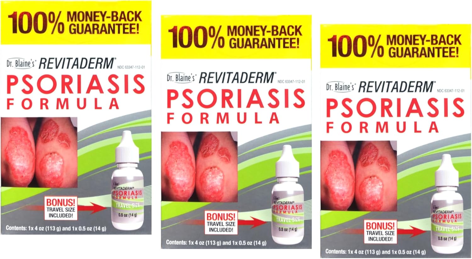 Dr. Blaine's RevitaDERM Psoriasis Treatment 4 oz (Pack of 3)
