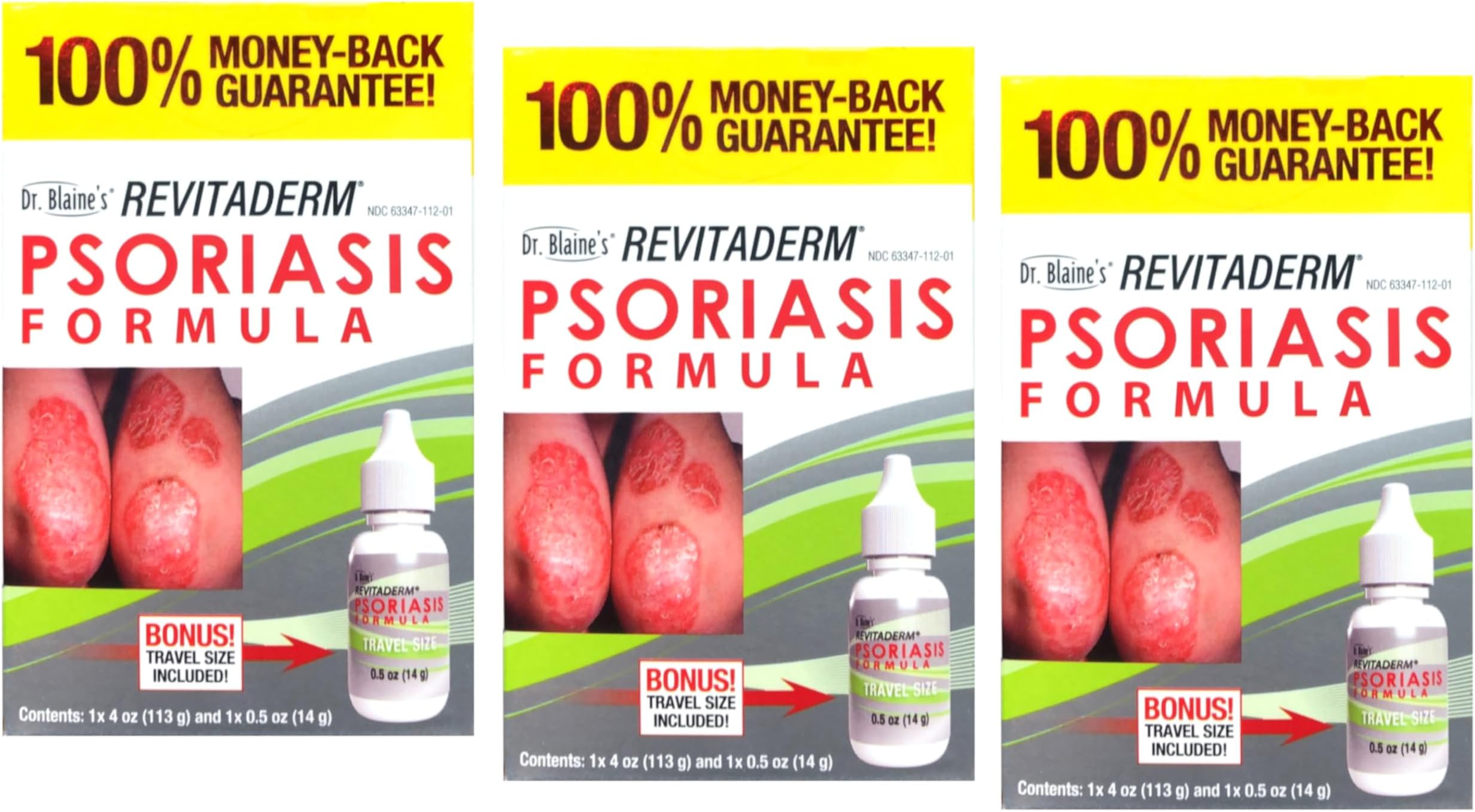 Dr. Blaine's RevitaDERM Psoriasis Treatment, 4 Fluid Ounce (Pack of 3)