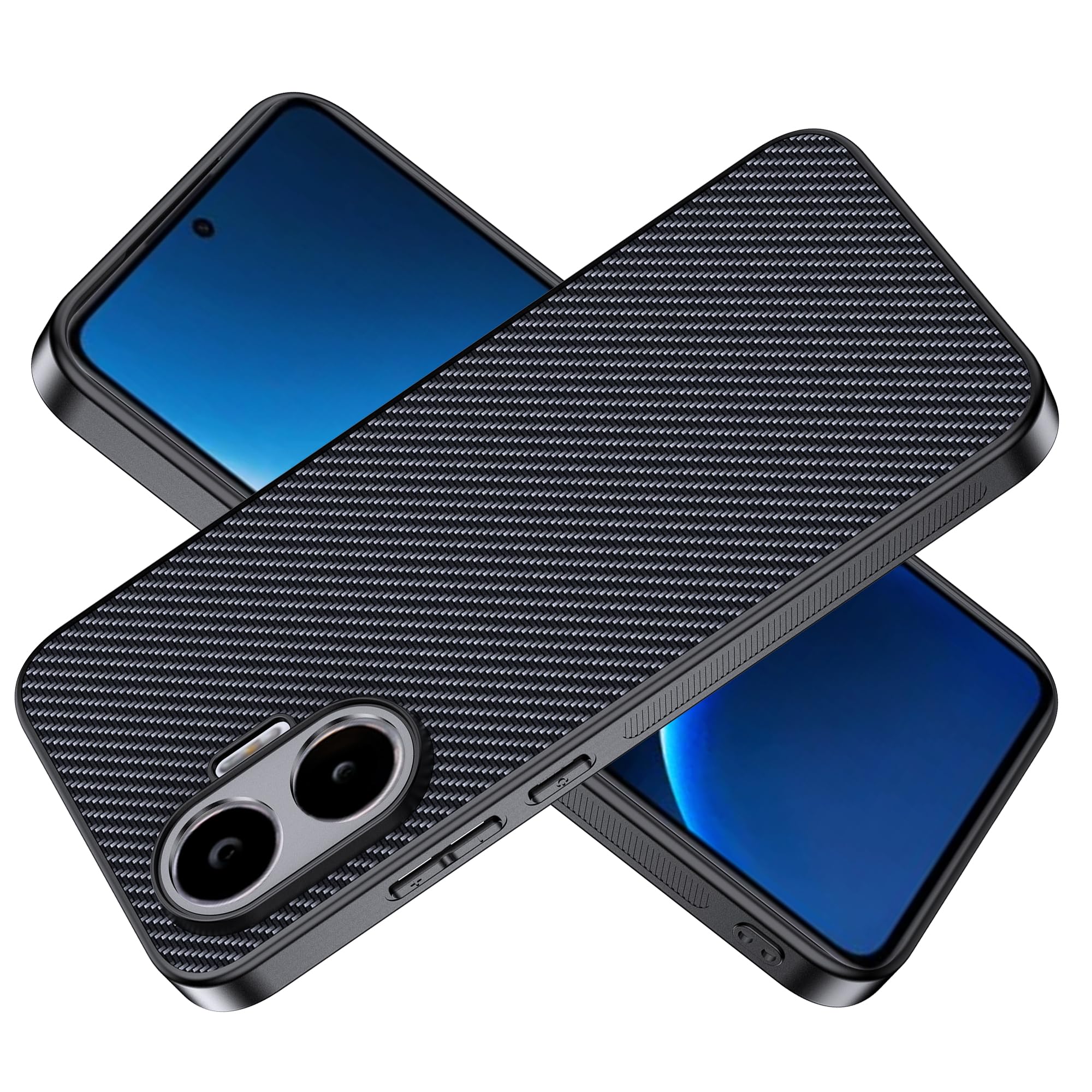 Fitudoos Hülle Für Xiaomi Poco F7 – Stoßfest, Rutschfest, Kratzfest Mit TPU & Kohlefaser-Design