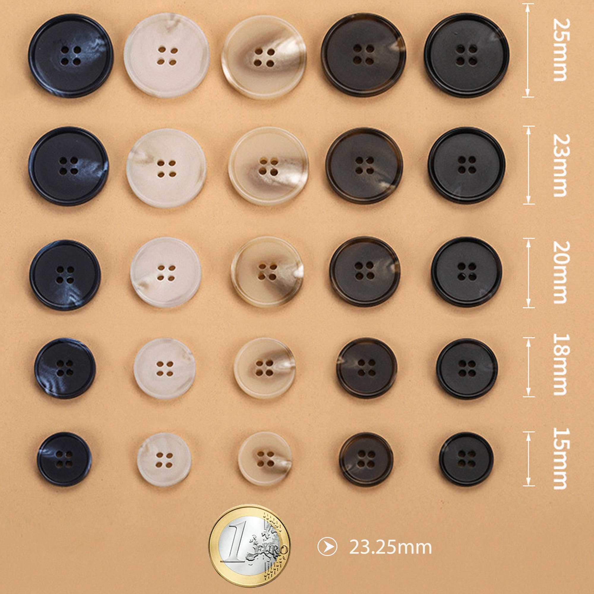 Boutons Ronds En Résine à 4 Trous, Couleurs De Qualité Supérieure, Boutons De Rechange Ronds Classiques Et Minimalistes Pour Couture, Loisirs Créatifs, Accessoires De Vêtements