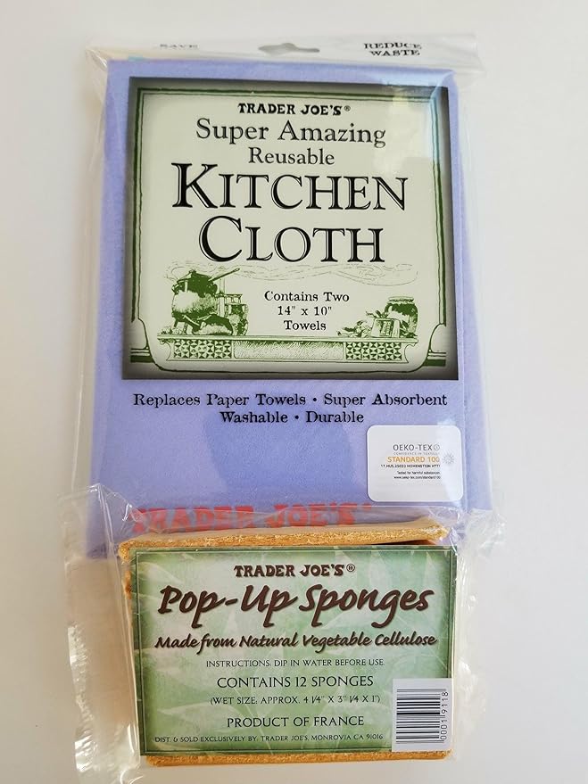 Trader Joe's Pop up Natural Sponges and TJ’s Reusable