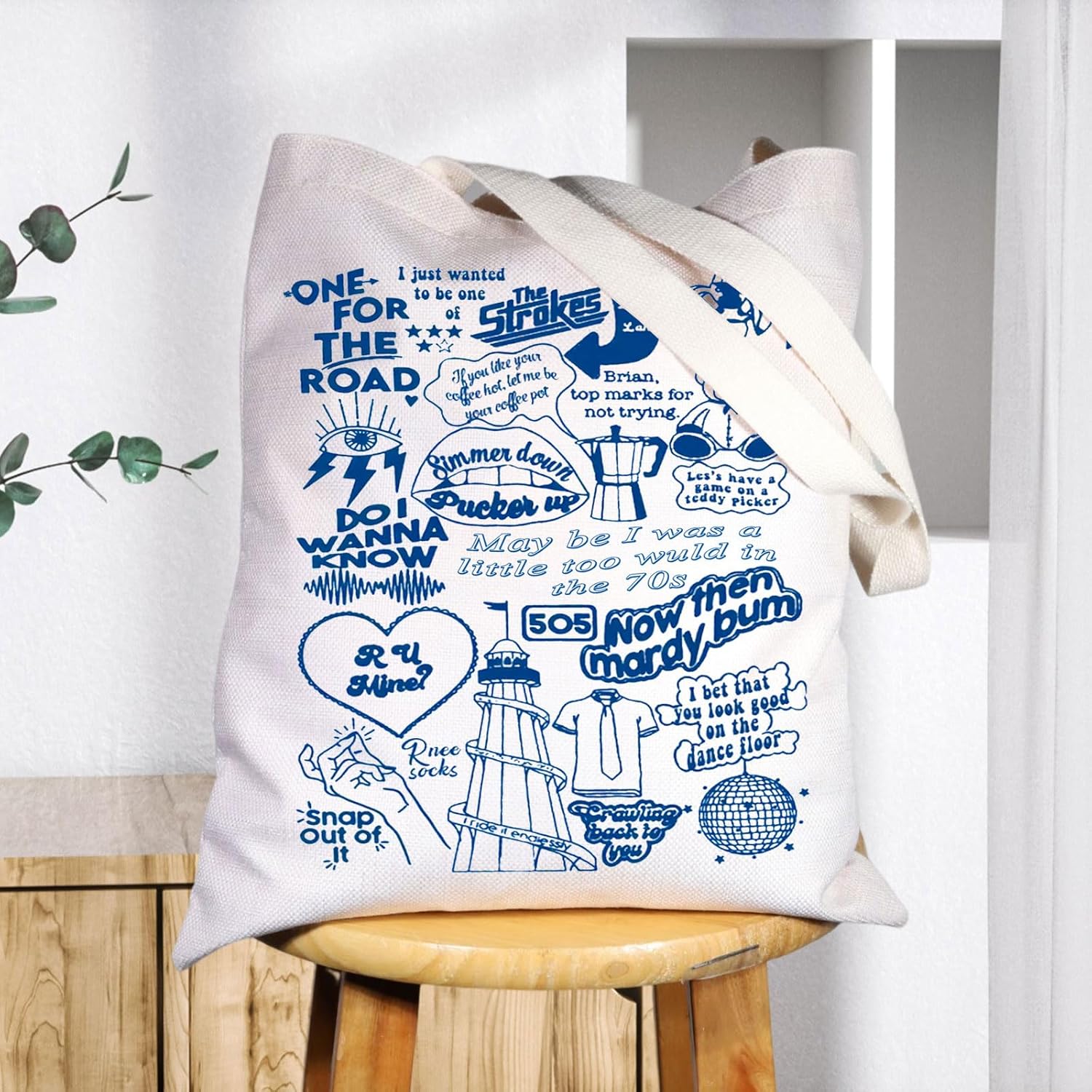 BWWKTOP Rock Band Tote Bag Singer Fans Gifts Song Lyrics Inspired Gifts Singer Album Tote Bag For Music Lover Fans (one for the TG) - Image 5