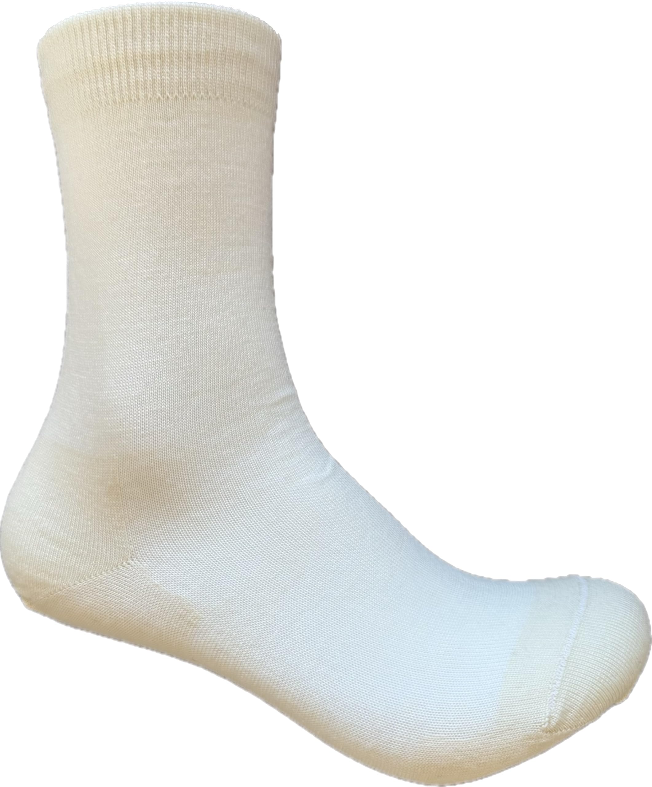 ULLMYS Damen Merino Crew Wollsocken – 3 Paar, 98% Naturfasern (davon 80% Merino Wolle) für Komfort im Alltag & Business, aus Europa – Naturweiß, Größe 35/38 - Image 2
