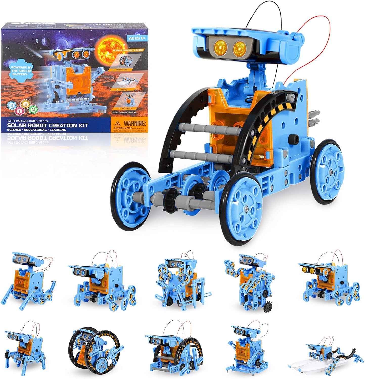 Novelty & Gag Toys Solar Power Transformation Robot Sets Assembling Device Science Mechanical