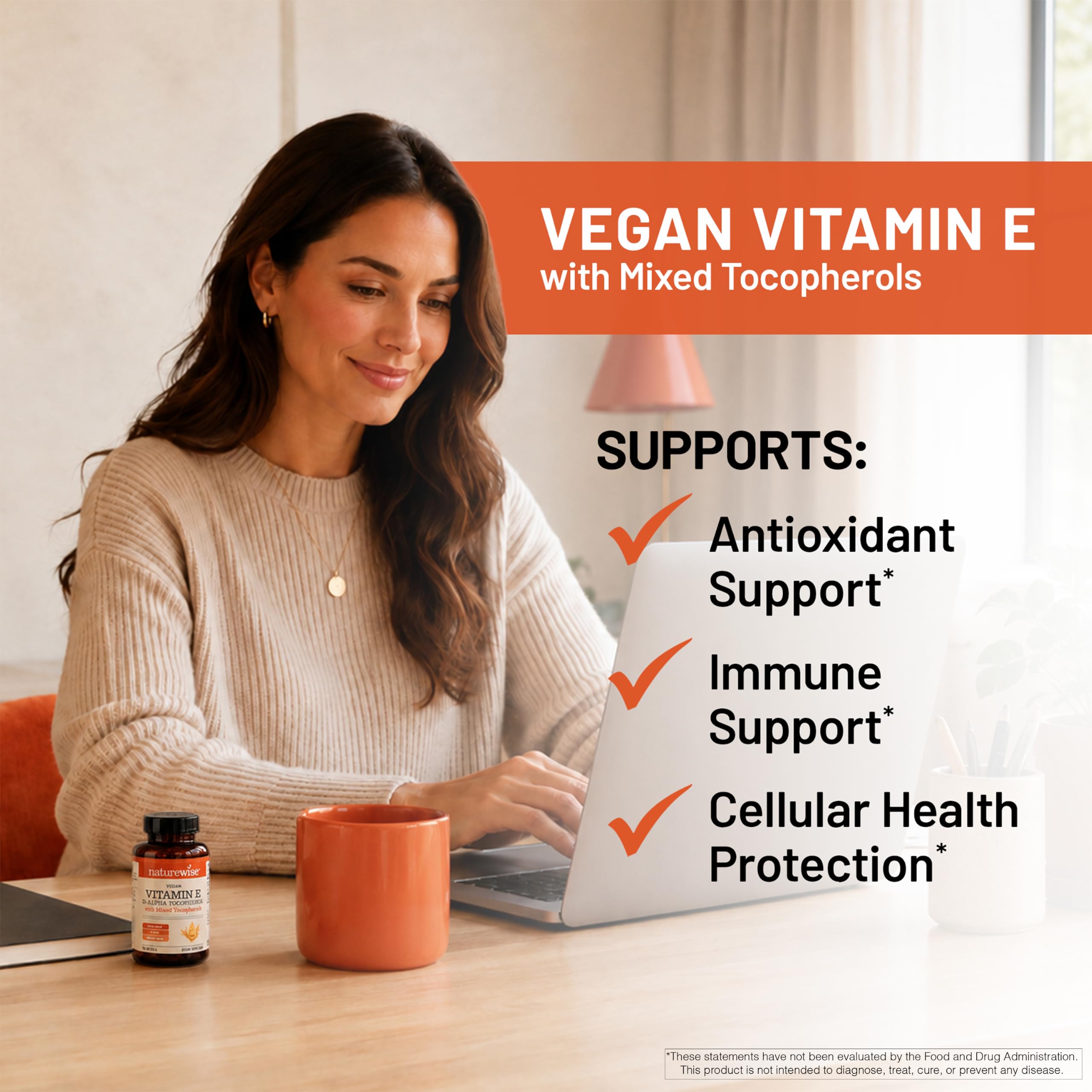 NatureWise Vegan Vitamin E 400IU as D-Alpha Softgels, 100 Count — Amazon image 2