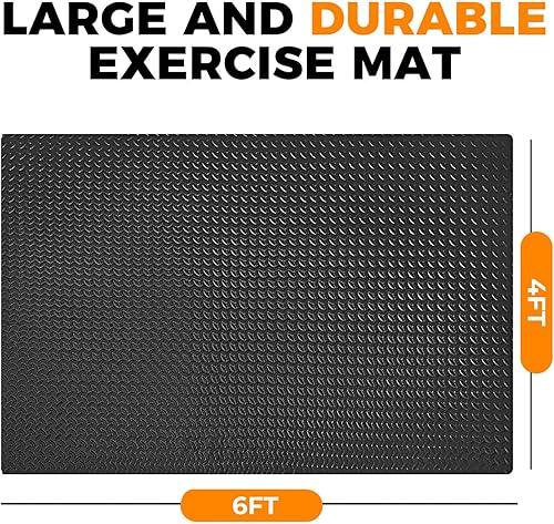 Miniatura 2 de Tapete de gimnasio de 4 x 6 pies de grosor de 0.394 in de grosor, tapete de entrenamiento de espuma TPENPE grande para gimnasio en casa, piso de