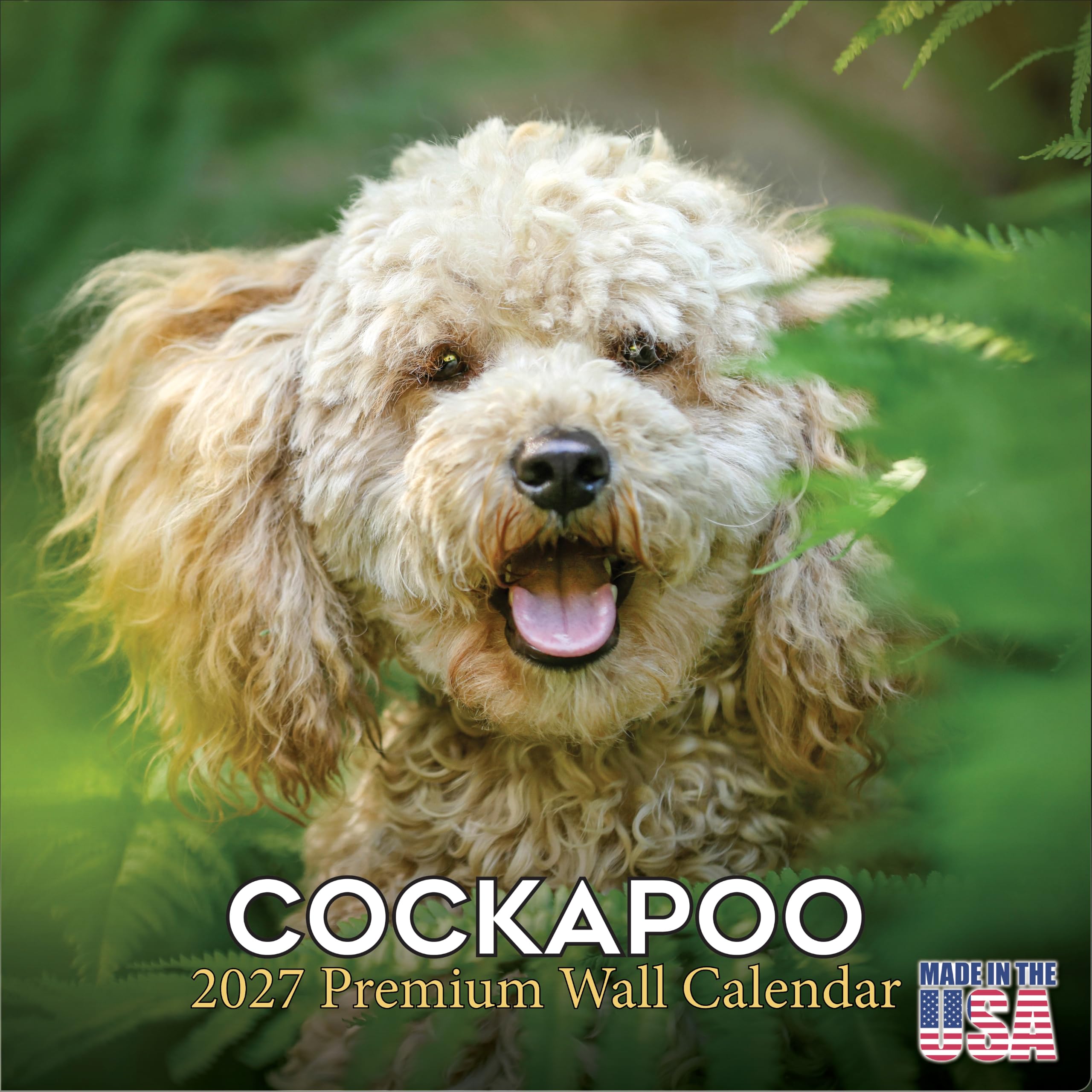 Cockapoo Calendar 2027 16 Month Wall Calendar 2026 2027 | Dog Lover Gift, Thick 100# No-Bleed Paper, Large Writing Blocks, Made in USA, Doodle Decor, Teacher Gift — image 1