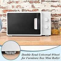 Vista 94 de Honoson 8 Pcs Self Adhesive Caster Wheels Appliance Rollers Appliance Sliders for Kitchen 360° Swivel Universal Wheel Mini Small Kitchen