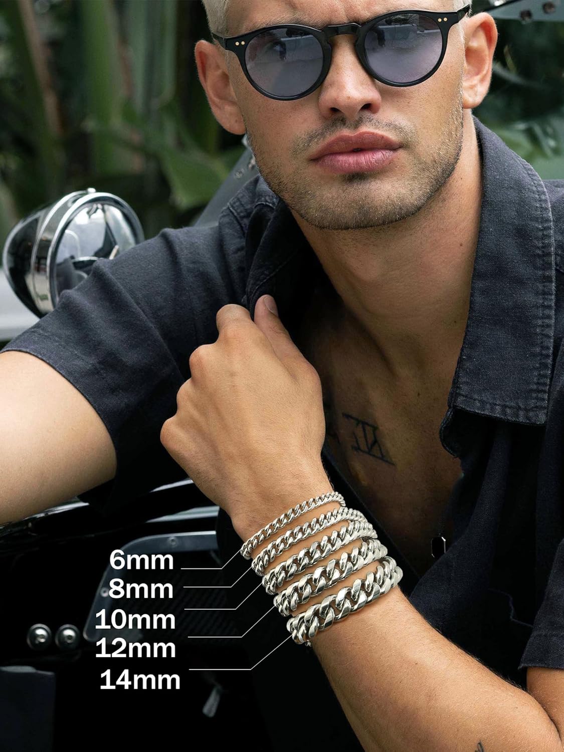 Stainless Steel Cuban Link Chain Bracelet for Men Women, 6mm/8mm/10mm/12mm/14mm Width, 7"-9"Length, Wrist Bracelets Fashion Jewelry(with Box) - Image 6