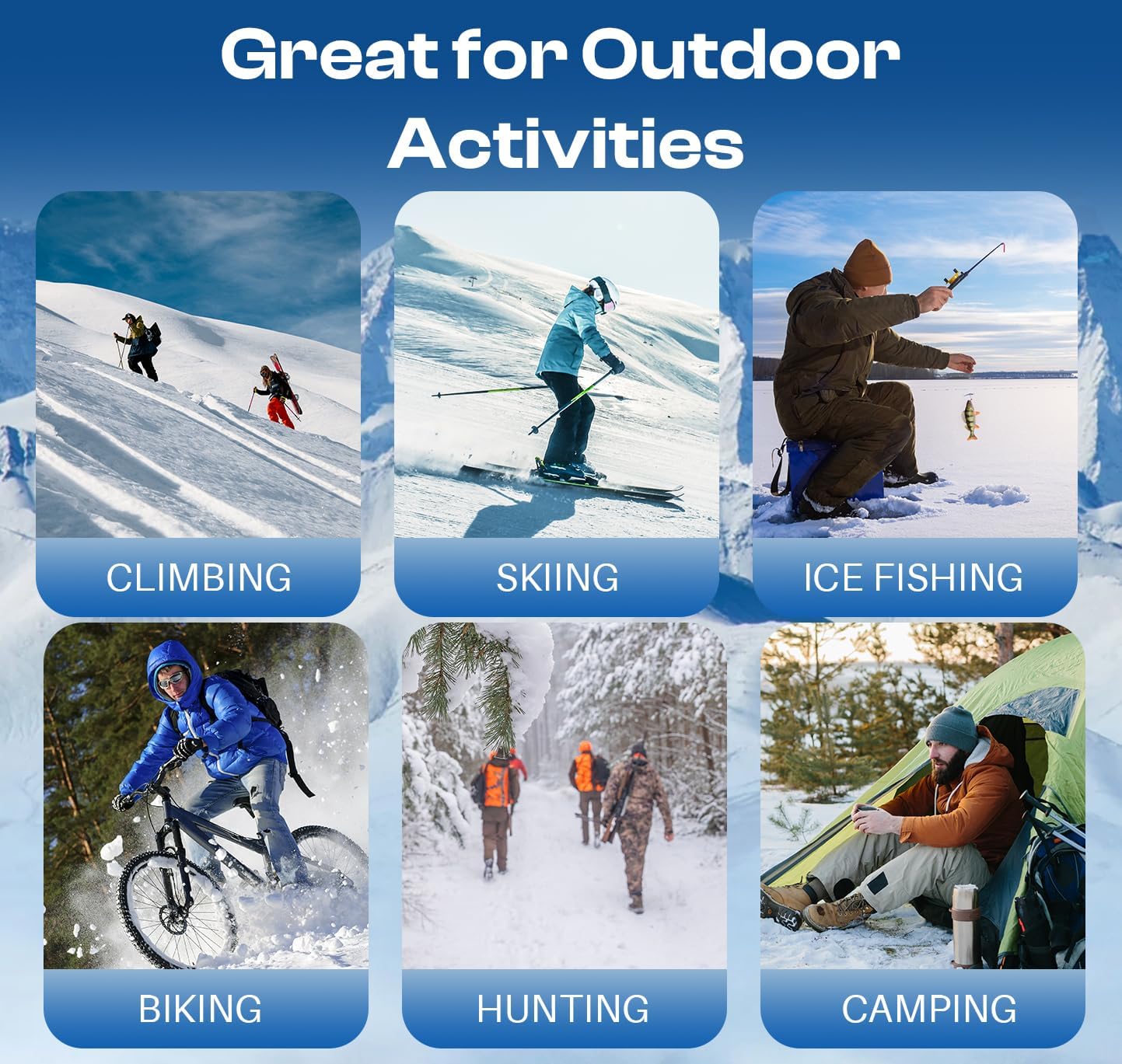 3 Pairs Merino Wool Ski Socks Men, Winter Thermal Knee High Long Socks for Men Women Snowboarding, Snow - Image 7