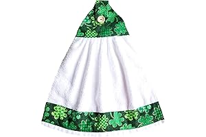 St.Patrick’s Day Lucky Clover Four Leaf Cotton Linen Gift Kitchen Towels