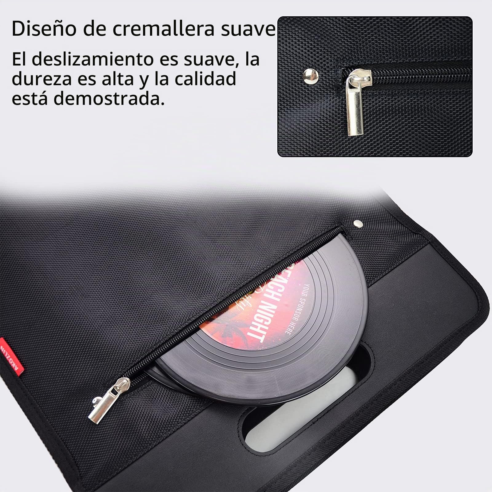 AKOZLIN - Bolsa de Transporte de Viaje para Discos de Vinilo, Estuche Duradero para álbumes de Vinilo LP