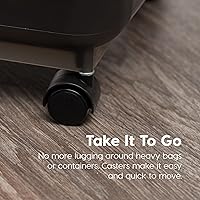 Vista 10 de IRIS USA Contenedor Hermético de Almacenamiento de Comida para Perros, WeatherPro, Hasta 40 libras, Ruedas Removibles, para Contenedor