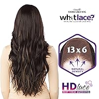 Vista 4 de Sensationnel Pelucas de encaje de 13 x 6 pulgadas – Braelyn encaje frontal atado a mano, sin pegamento, sintético con densidad natural línea
