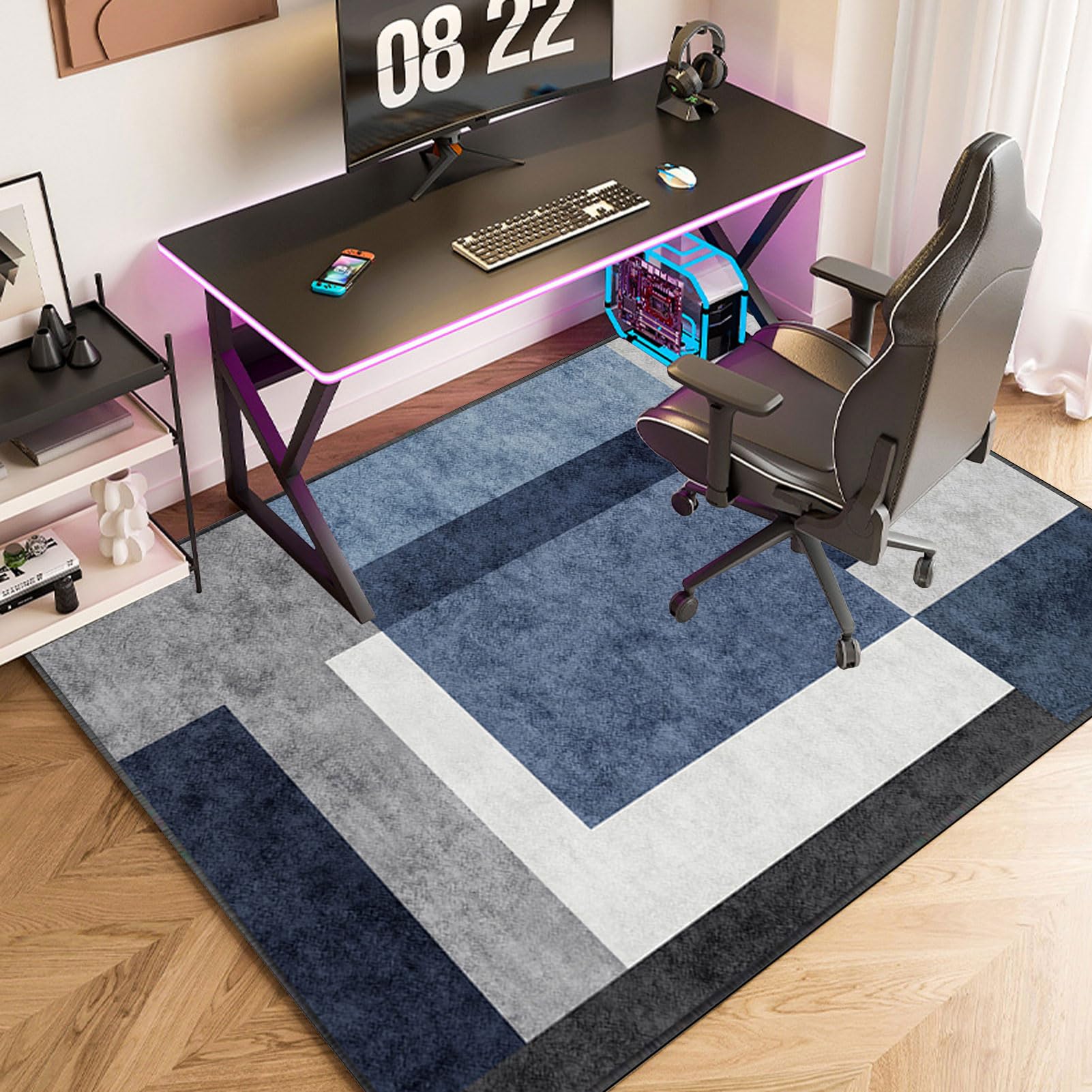 Tapis De Chaise De Bureau Pour Plancher En Bois Dur Et Carrelage, 122 X