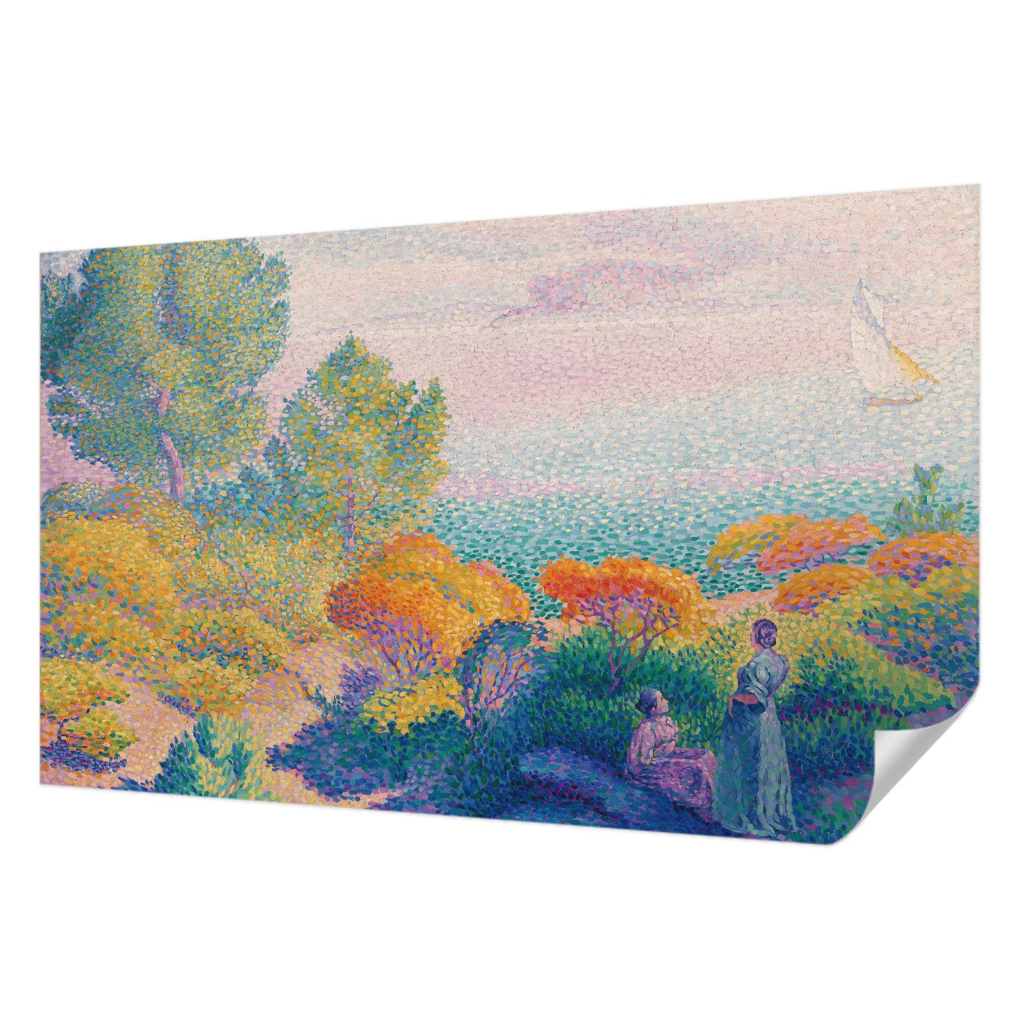 Papier peint auto-adhésif panoramique paysage marin 416x254 cm pour salon