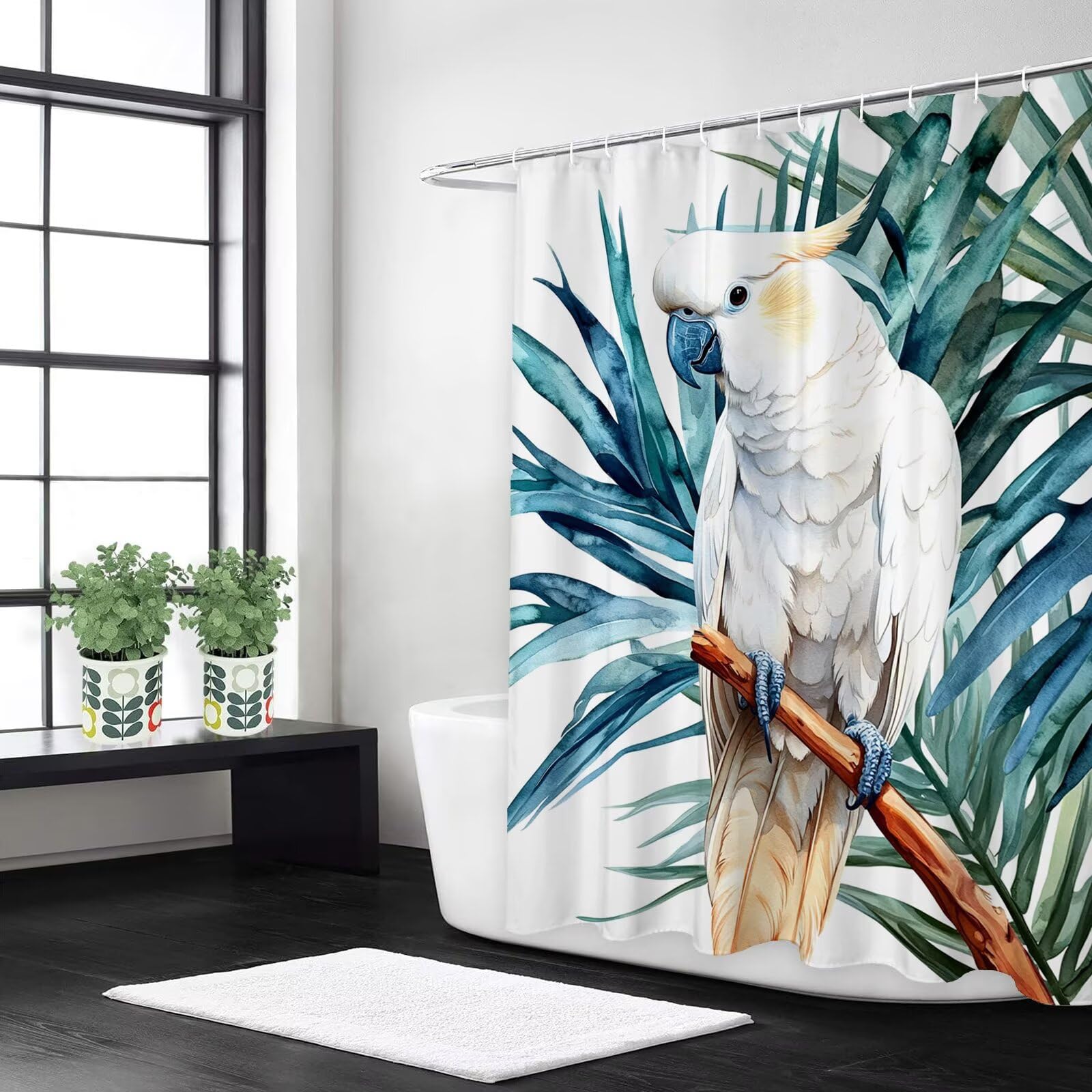 Rideau de douche imperméable qui ne colle pas à la peau grâce au plombage