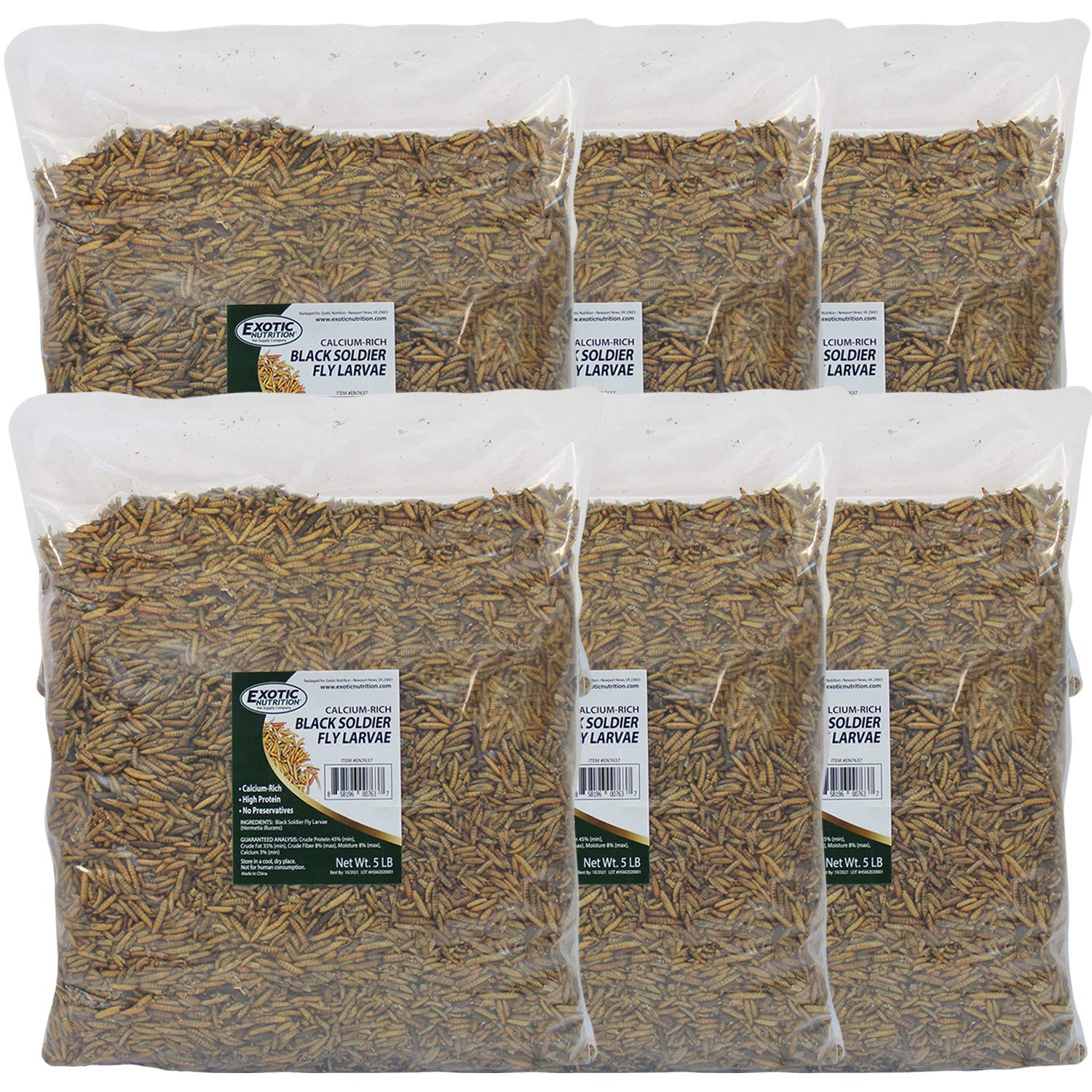Dried Black Soldier Fly Larvae Chickens Feed Birds Treats Natural Food