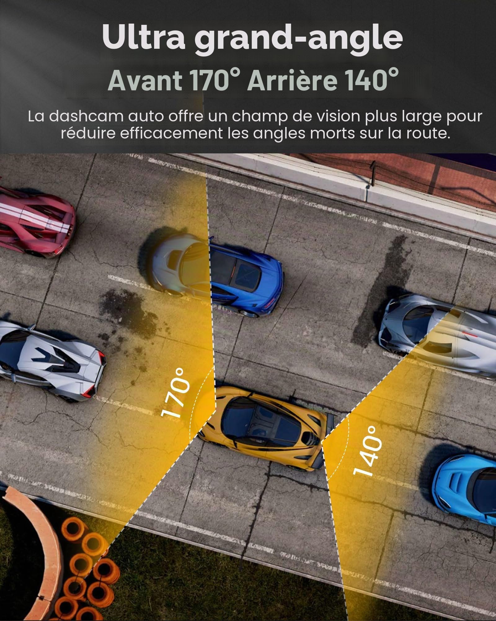 Vtopek 10" Dashcam Voiture Rétroviseur avec Caméra de Recul 1080P pour SUV