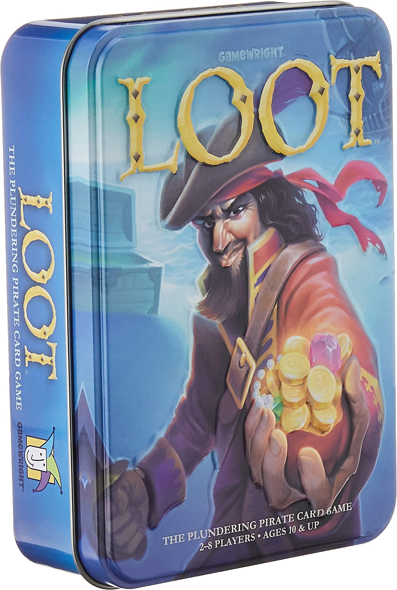 Gamewright Loot Deluxe Tin - The Plundering Pirate Card Game Card Game Multi-colored, 5"