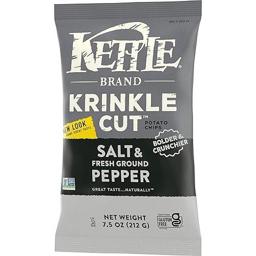 Vista 388 de Kettle Brand Papas fritas, papas fritas con ajo y parmesano, 7.5 onzas (paquete de 12)