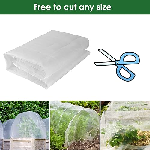 Miniatura 5 de Red de malla de jardín para plantas, red de insectos de 10 x 33 pies para jardín, cubierta de jardín, red de insectos de jardín, red de bayas,