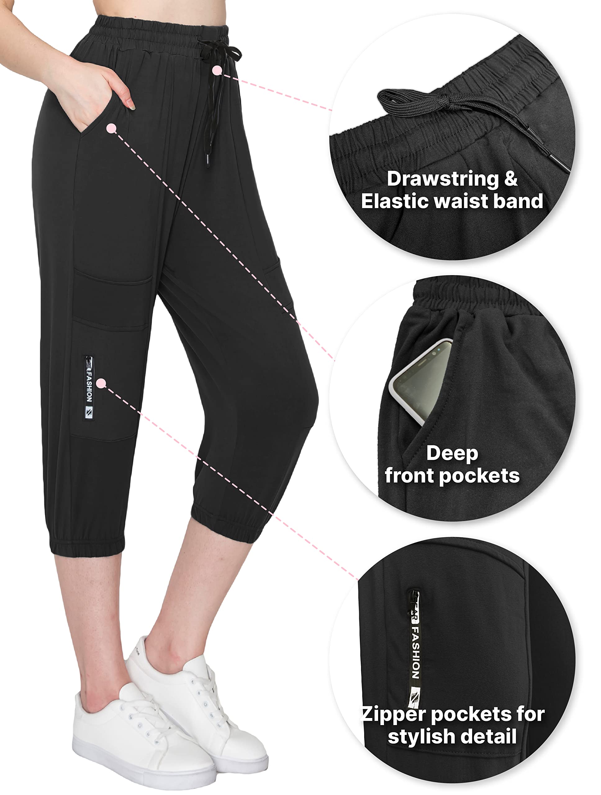 Always - Abbigliamento Donna, Pantaloni da jogging, con coulisse, morbidi e leggeri, con tasche in carne di maiale, Cjog8171fas / Bianco, S