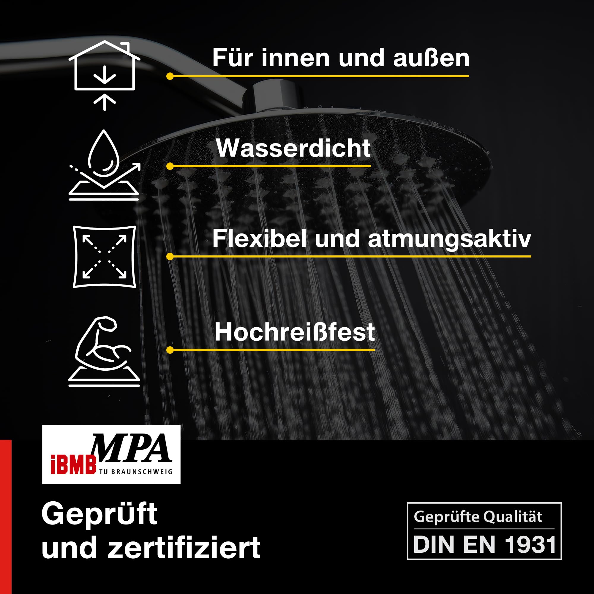 Isolbau Dichtset - Inkl. 1x Flüssigfolie PLUS (16 kg), 1x Dichtband (10 m), 2x Innenecken & 2x Manschetten