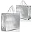 Nush Nush Silver Gift Bags Large Size - Set of 15 Reusable Silver Gift Bags With White Handles - Perfect Goodie Bag for Christmas Gifts, Birthday Party Favors, Wedding Gifts, Events -13Wx5Dx11H
