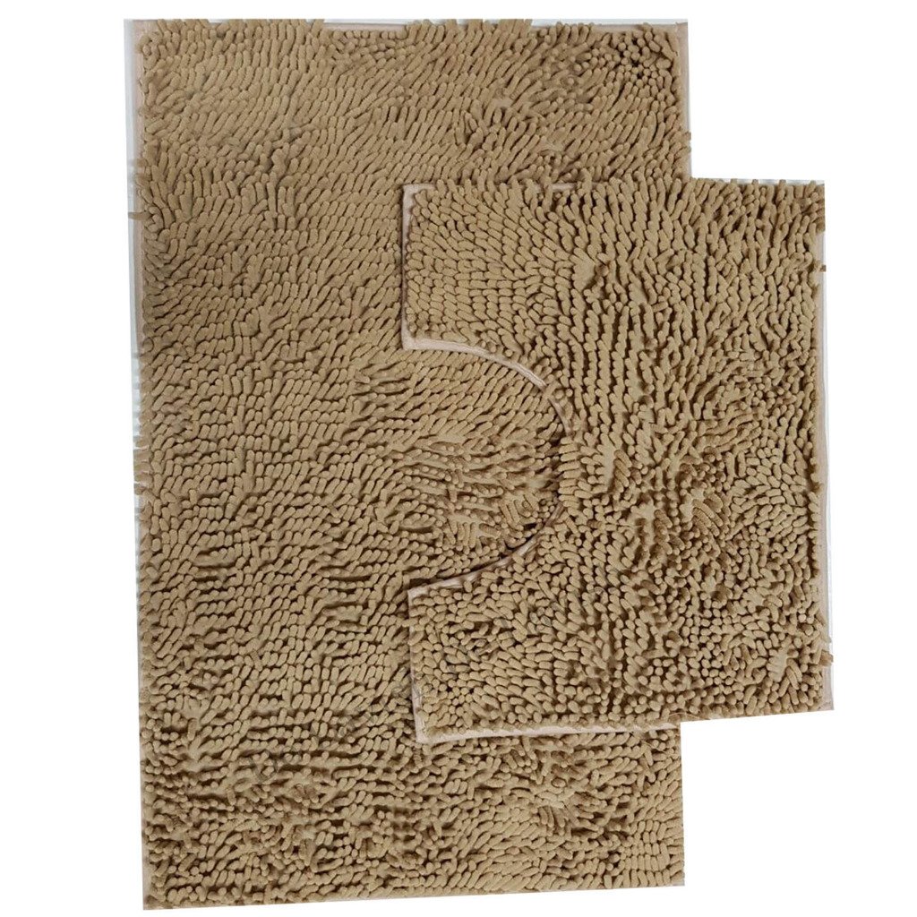 Gaveno Cavailia Super Absorbent Loop Bath Set, Chenille, Latte