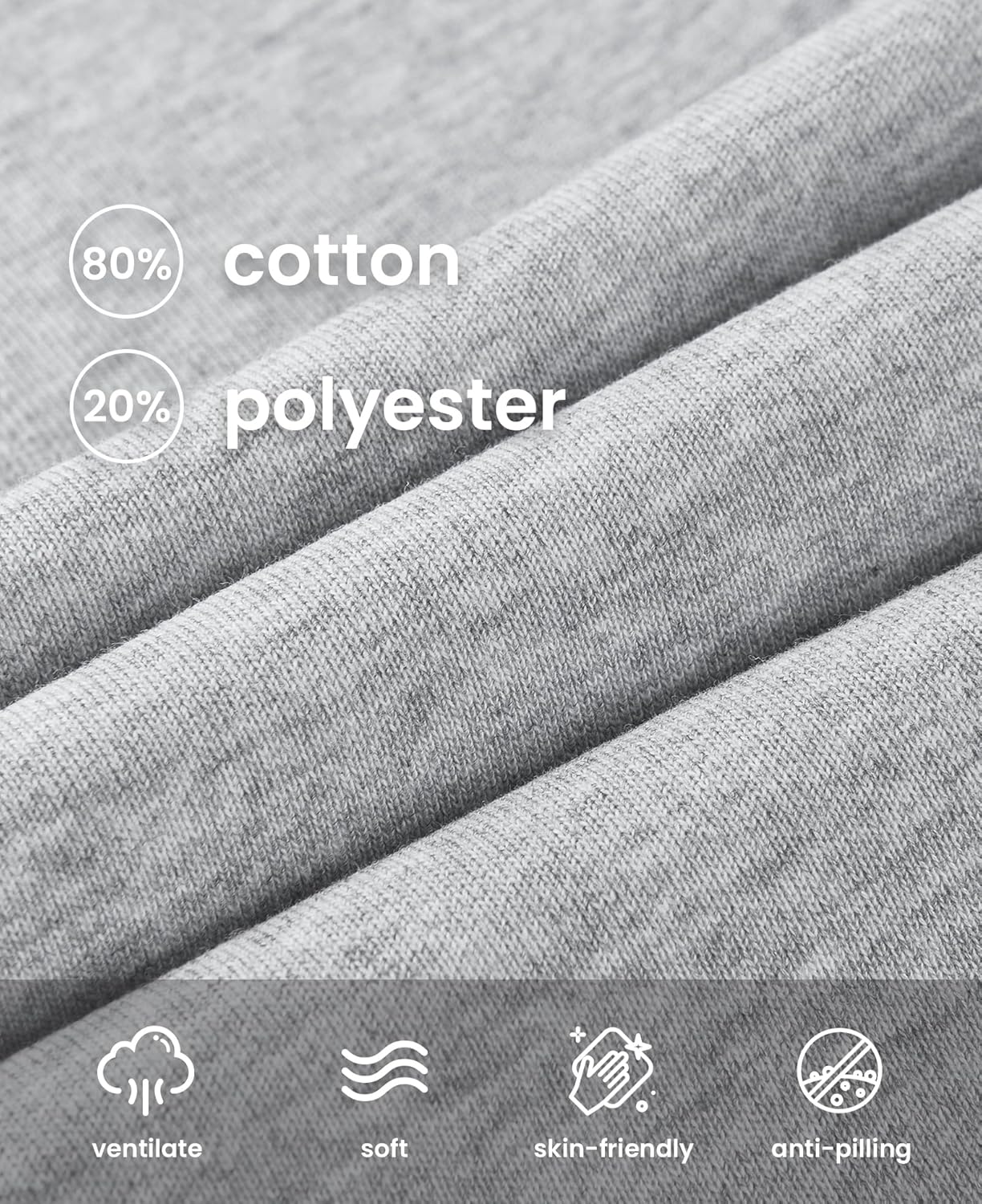 Men's Baggy Sweatpants Straight Leg Pants Loose Fit Wide Leg Pants Comfy Lounge Slacks - Image 6