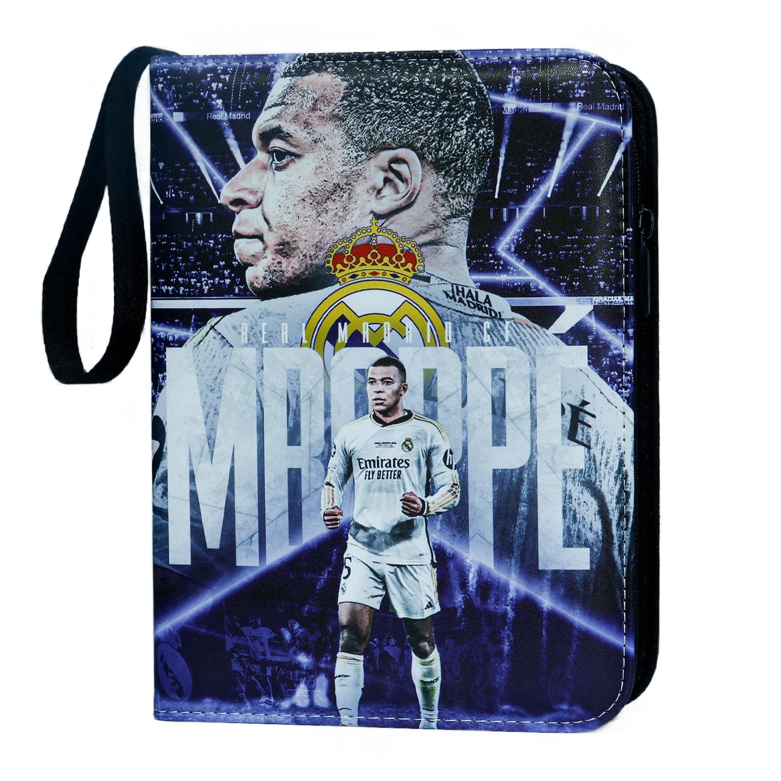Oirigaga Football Card Scrapbook, 4 Pockets Football Trading Card Album with Zip Carry Handle and 50 Sleeves for 400 Cards, Waterproof PU Leather Portfolio Folder, Sports Card Folder โ image 1
