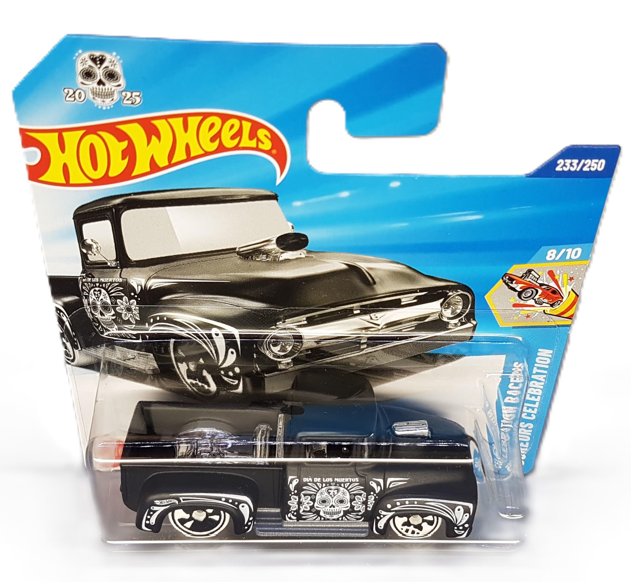 Hot Wheels, ´56 Ford Custom Pickup Truck, Celebration Racers 8/10, JBB43, Short Card, Dia De Los Muertos, Mattel 2025 - Image 2