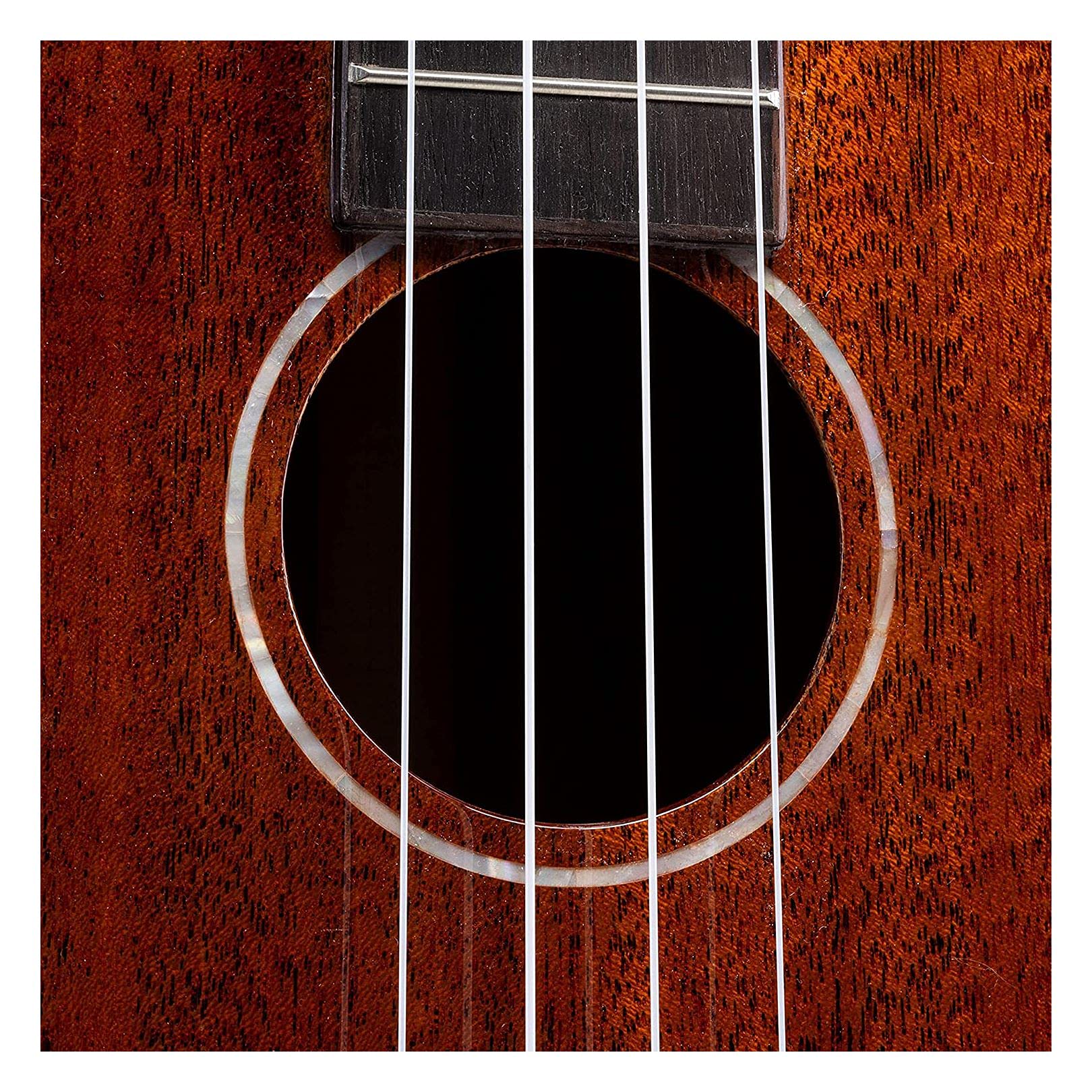 VOLT - Ukulele Riva, dimensioni: Concerto, copertina in mogano, tastiera: palissandro, finitura lucida, ornamenti in madreperla, lunghezza: ca. 610 mm, con bottoni per cintura, custodia imbottita