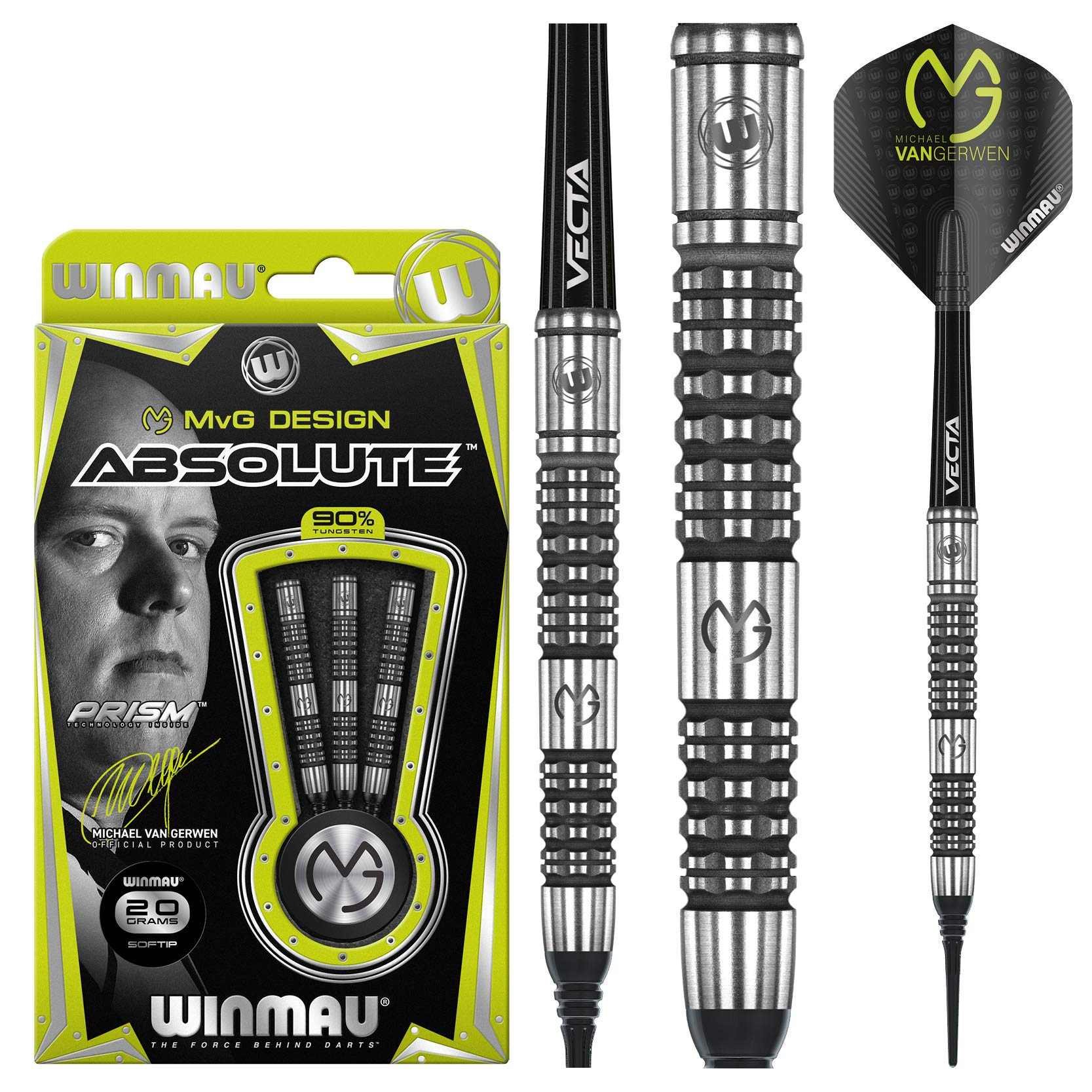 WINMAU Michael Van Gerwen MvG Absolute Jeu De Flchettes Steungip En
