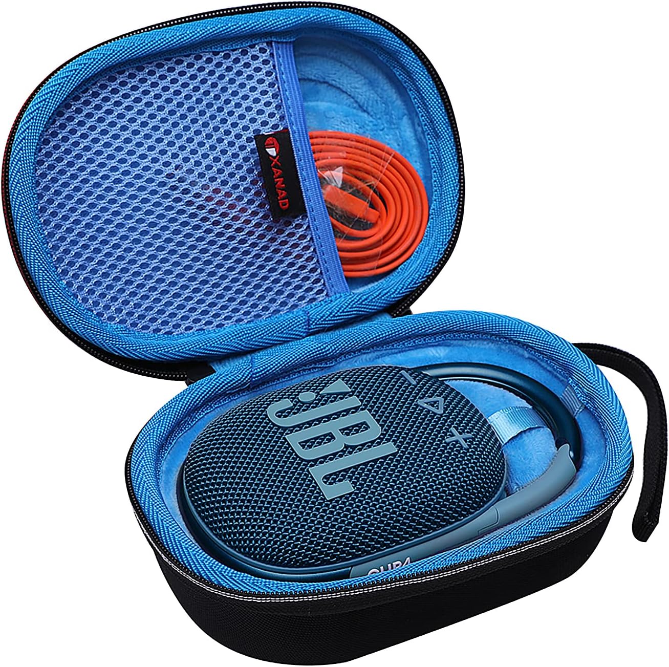 XANAD Hard Case for JBL Clip 4 or Clip 5 Portable Bluetooth Speaker - Storage Protective Travel Carrying Bag-Blue