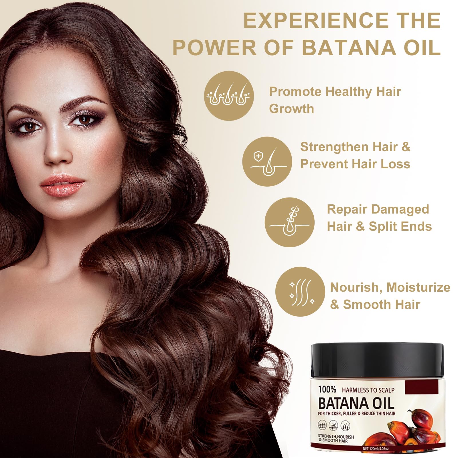 Raw Batana Oil for Hair Growth 100% Natural Pure Batana Oil from Honduras, Organic Hair Oil Repairs Damaged Hair - Image 3