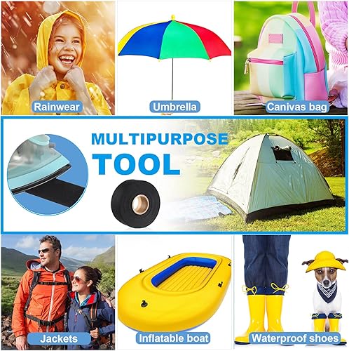 Miniatura 6 de Wetsuit Repair Iron On Seam Sealing Tape 65.6 Ft Seam Sealing Patch Waterproof for Neoprene Wetsuit Fishing Suits, Industrial Standard Carrier