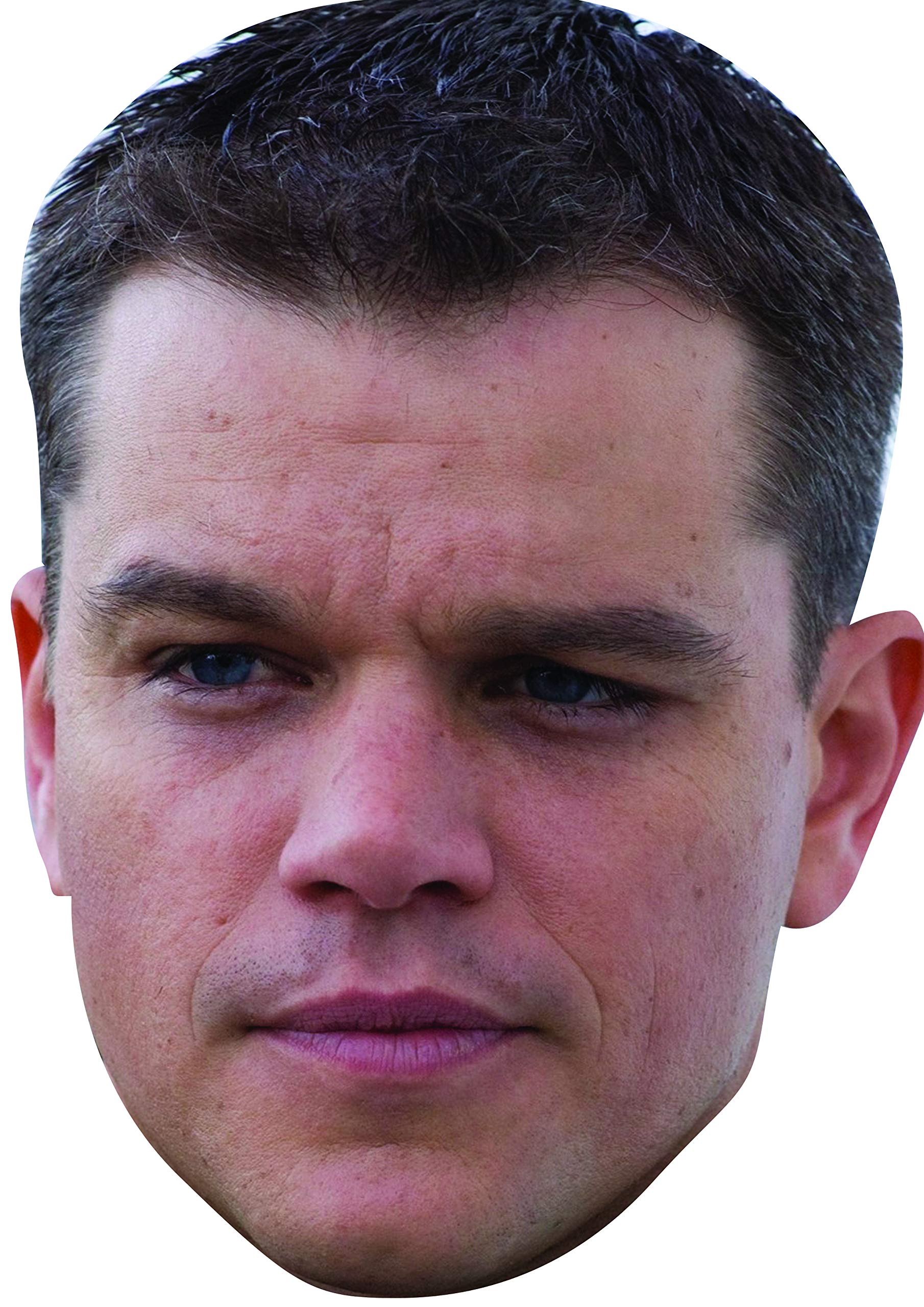 FoxyPrinting Matt Damon Celebrity Cardboard Party Face Mask Fancy Dress