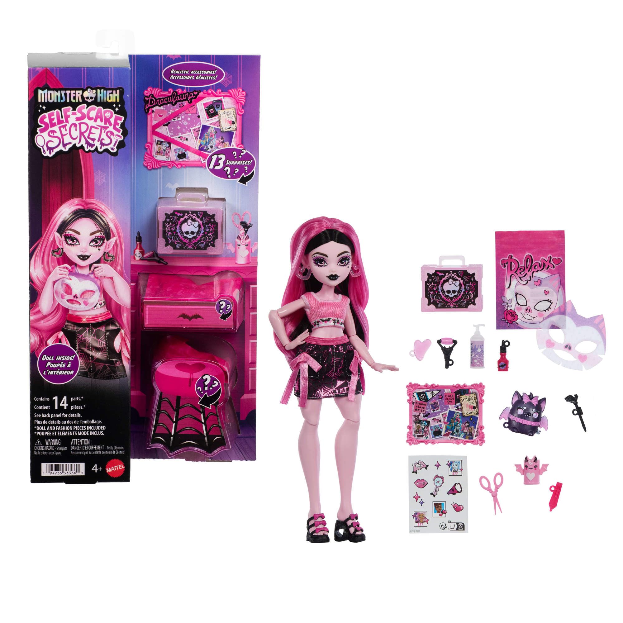 Monster High Self-Scare Secrets Draculaura Puppe