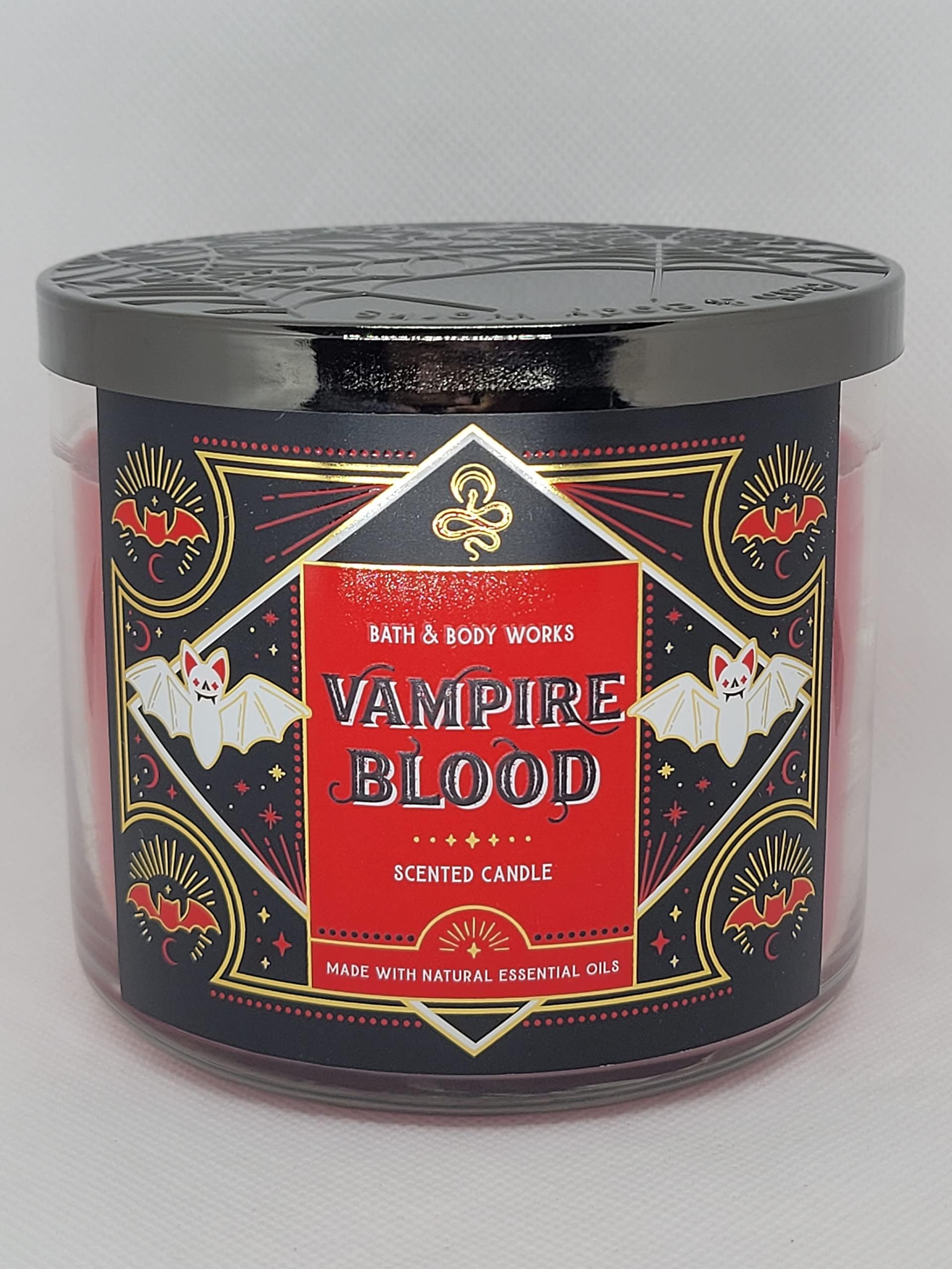 White Barn 3-Wick Candle w/Essential Oils - 14.5 oz - 2021 Halloween! (Vampire Blood)